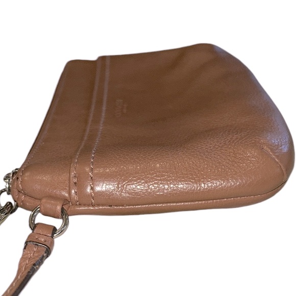 COACH Park Saddle Brown Leather Wristlet Clutch - Picture 7 of 16
